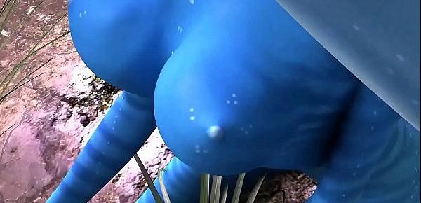  3D Cartoon sex  - Blue avatars big cock fuck and cumshot - httptoonypip.vip - 3D Cartoon sex